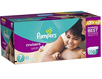 Pampers Cruisers Diapers Economy Plus Pack Size 7 (92 Count) - New!!