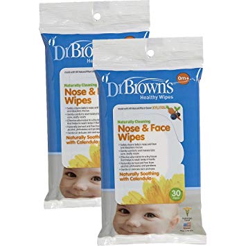 Dr. Brown's Nose and Face Wipes - 30 Pk (Set of Two)