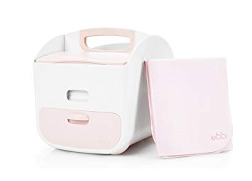 Ubbi Diaper Storage Caddy Wipes Dispenser and Changing Mat Set, Pink