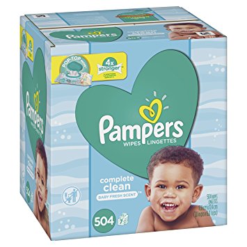 Pampers Baby Wipes Complete Clean Scented 7X Pop-Top Packs, 504 Count