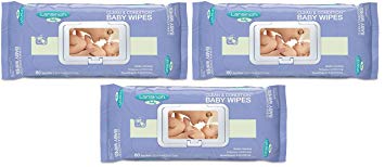 Lansinoh 80 Count Clean & Condition Baby Wipes, Pack of 3