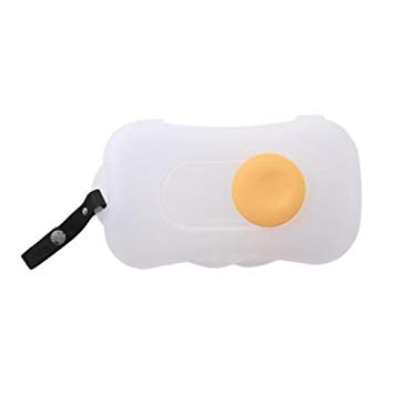HENGSONG Outdoor Travel Stroller Kid Baby Wipe Case Box Wet Wipes Dispenser Tissue Box (Yellow)