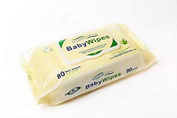 Baby Wipes Soft-pack Flip-top, with Aloe 80/pack Size 5.9