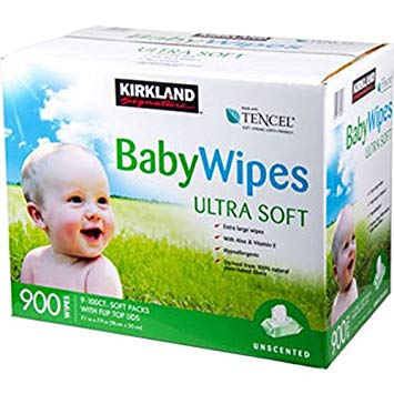 Kirkland Baby Wipes Unscented 900ct