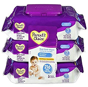 Parent's Choice Baby Wipes Value Pack Sensitive 216 Count