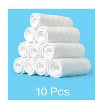 6STARSTORE 10pcs reusable baby infant cloth diapers liners 100% cotton washable baby care products soft...