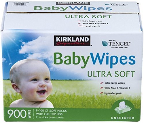 Kirkland - ibqh Baby Wipes - Ultra Soft - 900 Count Box rcuzj