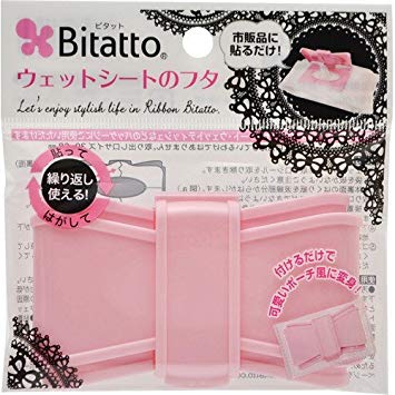 Bitatto Baby Wipe Case (Ribbon Type) (baby pink)