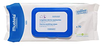 Mustela Dermo-Soothing Wipes, Ultra Soft Baby Wipes with Natural Avocado Perseose & Aloe Vera, Lightly...