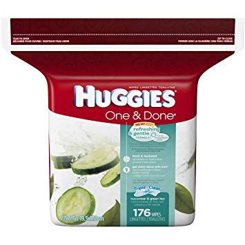 HUGGIES One & Done Refreshing Clean Baby Wipes Refill, 176 sheets (Clean Baby Wipes)