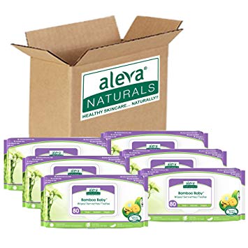 Aleva Naturals Bamboo Baby Wipes, 480 Count