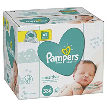 Pampers Baby Wipes Sensitive 6X Pop-Top Packs, 336 Count