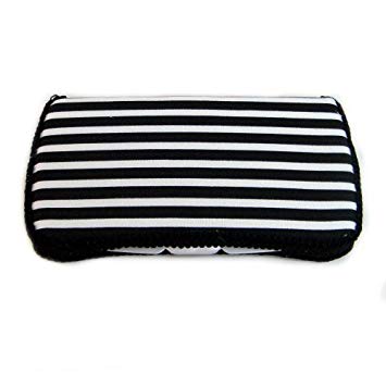 Black and White Stripes baby wipes case
