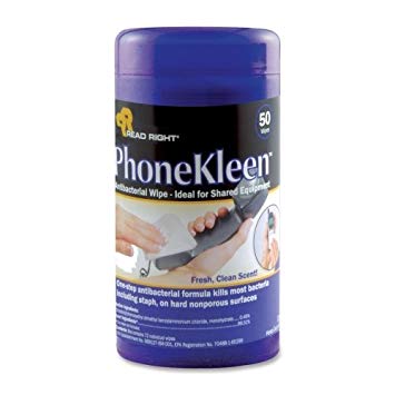 Wholesale CASE of 20 - Read/Right PhoneKleen Wipes-Phone Kleen Wipes, Pre-Moistened , 50/Tub
