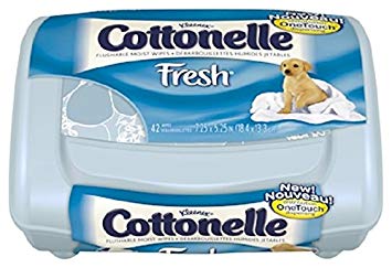 Cottonelle Fresh Flushable Moist Wipes, Pop-up Tub, 42 Count (Pack of 4) 168 Wipes Total