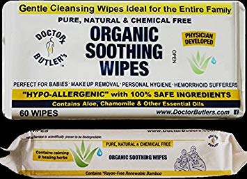 Doctor Butler's Organic All Natural Chemical Free Soothing Wipes... anytime use for Babies and the...