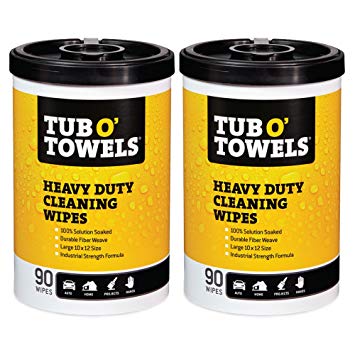 Tub O Towels Heavy-Duty Multi-Surface Cleaning Wipes, Citrus, 10 X 12 Inch, 2 Count