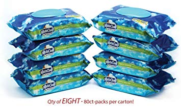 White Cloud Lightly Scented Baby Wipes 8 packs per carton