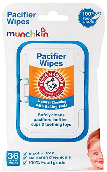 Munchkin 72 Pack Arm and Hammer Pacifier Wipes, White