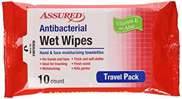 Greenbrier Hand Wipes, Travel Pack Vitamin E & Aloe, Use in Schools, Camping, Cars, Trips, 10 Count per...