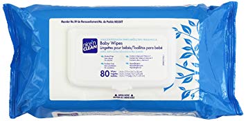 Nice 'N Clean Baby Wipes Soft-Pack with Aloe - Unscented, Hypoallergenic, Pack/80 Wipes