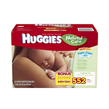 Huggies Natural Care Fragrance Free Baby Wipes Refill, 552