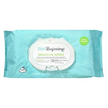 Well Beginnings Premium Baby Wipes Softpack, Sensitive 72 Ea