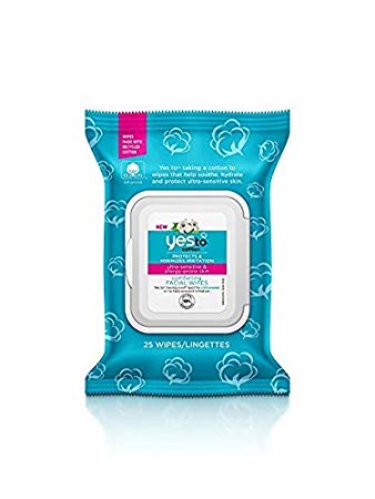 Yes To Cotton Comforting Facial Wipes, 25 Wipes (Pack of 2)