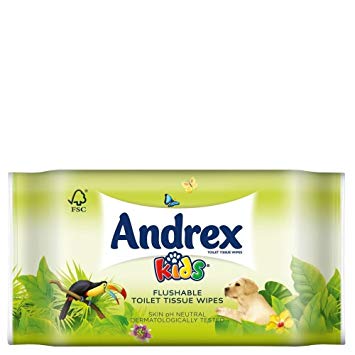 Andrex Kids Flushable Toilet Tissue Wipes Refill (42)