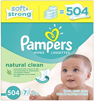 Pampers 28253 Pampers Unscented Wipes 504 Wipes 7/BX GN