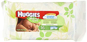 Huggies Natural Care Unscented Baby Wipes 16ct. Travel Pack