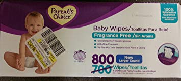 Parents Choice Fragrance Free Quilted Baby Wipes, 800 sheets
