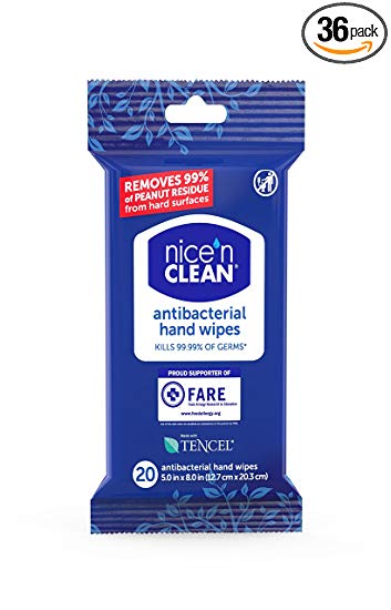 Nice ‘n CLEAN Antibacterial Hand Wipes 20 Count (Pack of 36). Provides unbeatable cleaning and...