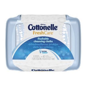 Cottonelle Fresh Flushable Moist Wipes Tub 42 Count, (2 Pack)
