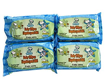 Snoopy by Schultz Baby Wipes (Economy Pack of 4) 280 Wipes Total