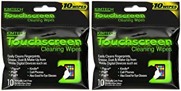 Kimberly-Clark Kimtech Touchscreen Cleaning Wipes, 10-Count Wipes, Pack of 2 (Total of...